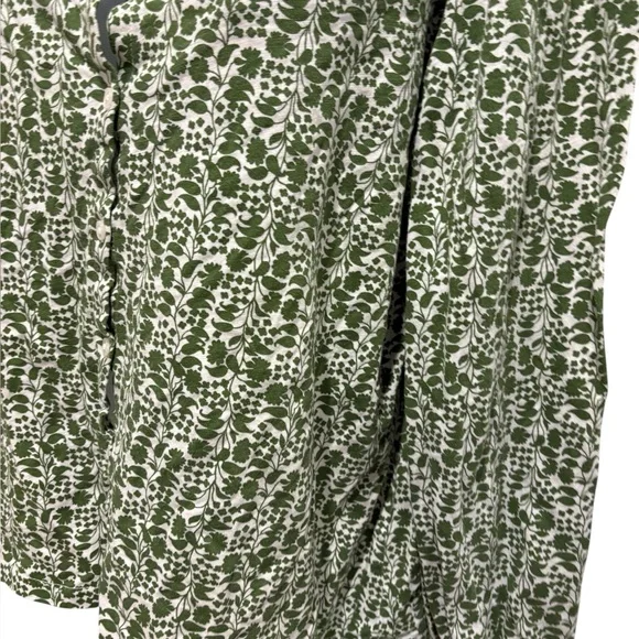 BODEN Women’s Isla Long Sleeve Jersey Shirt Blouse Green and White Size 10 - Picture 2 of 11